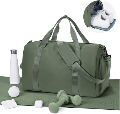 Sport Duffel Bag Damen Herren Sporttasche mit Schuhfach & Nassfach Reisetasche Handgepäck Tasche Sporttaschen Fitness Gym Bag Weekender Travel Bag Schwimmtasche Trainingstasche