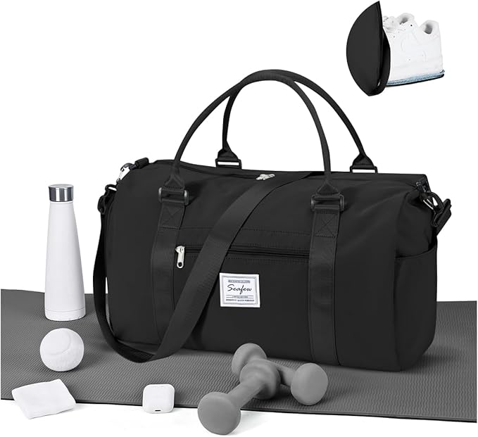 Sport Duffel Bag Damen Herren Sporttasche mit Schuhfach & Nassfach Reisetasche Handgepäck Tasche Sporttaschen Fitness Gym Bag Weekender Travel Bag Schwimmtasche Trainingstasche