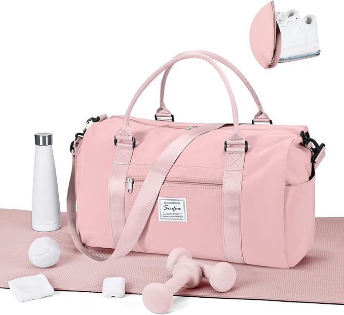 Sport Duffel Bag Damen Herren Sporttasche mit Schuhfach & Nassfach Reisetasche Handgepäck Tasche Sporttaschen Fitness Gym Bag Weekender Travel Bag Schwimmtasche Trainingstasche