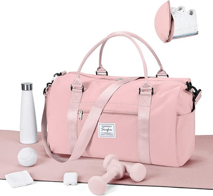 Sport Duffel Bag Damen Herren Sporttasche mit Schuhfach & Nassfach Reisetasche Handgepäck Tasche Sporttaschen Fitness Gym Bag Weekender Travel Bag Schwimmtasche Trainingstasche