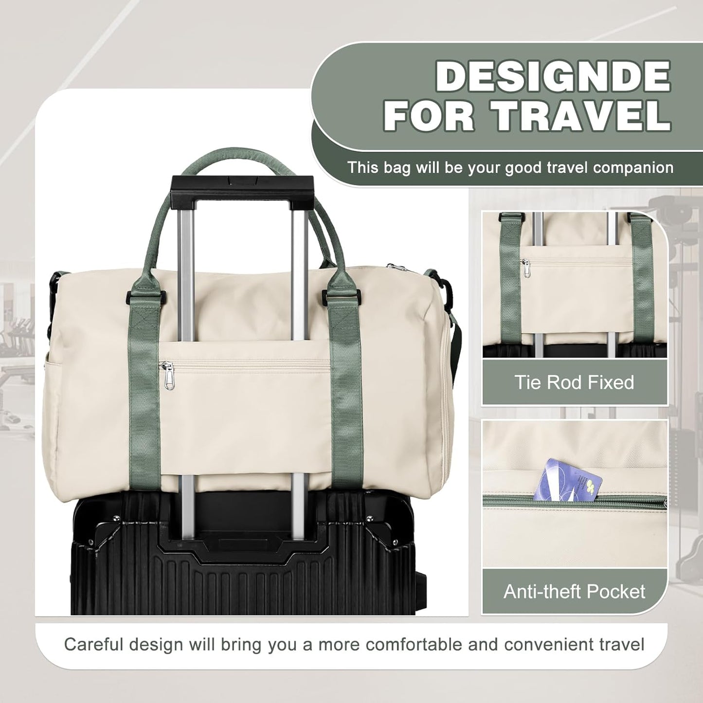 Sport Duffel Bag Damen Herren Sporttasche mit Schuhfach & Nassfach Reisetasche Handgepäck Tasche Sporttaschen Fitness Gym Bag Weekender Travel Bag Schwimmtasche Trainingstasche