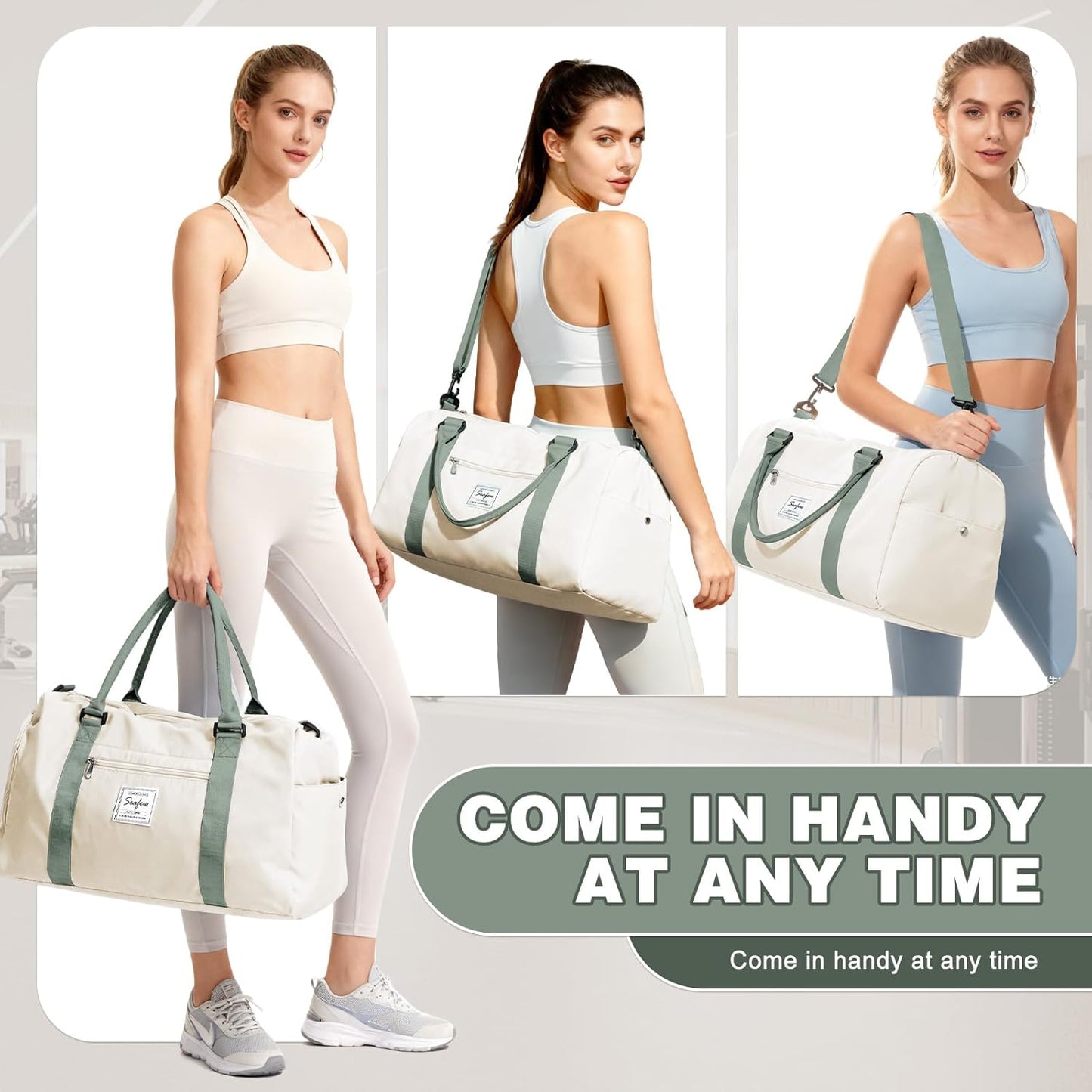 Sport Duffel Bag Damen Herren Sporttasche mit Schuhfach & Nassfach Reisetasche Handgepäck Tasche Sporttaschen Fitness Gym Bag Weekender Travel Bag Schwimmtasche Trainingstasche