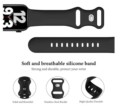 24 Straps with Storage Design, Compatible with Apple Watch Sport Bands 38Mm/40Mm/41Mm/42Mm. Waterproof, Durable and Soft Silicone Straps, Unisex for Women and Men; Silicone Straps with Storage Box.